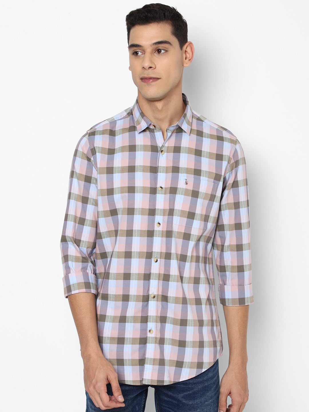 

SIMON CARTER LONDON Men Multicoloured Slim Fit Opaque Checked Casual Shirt, Multi