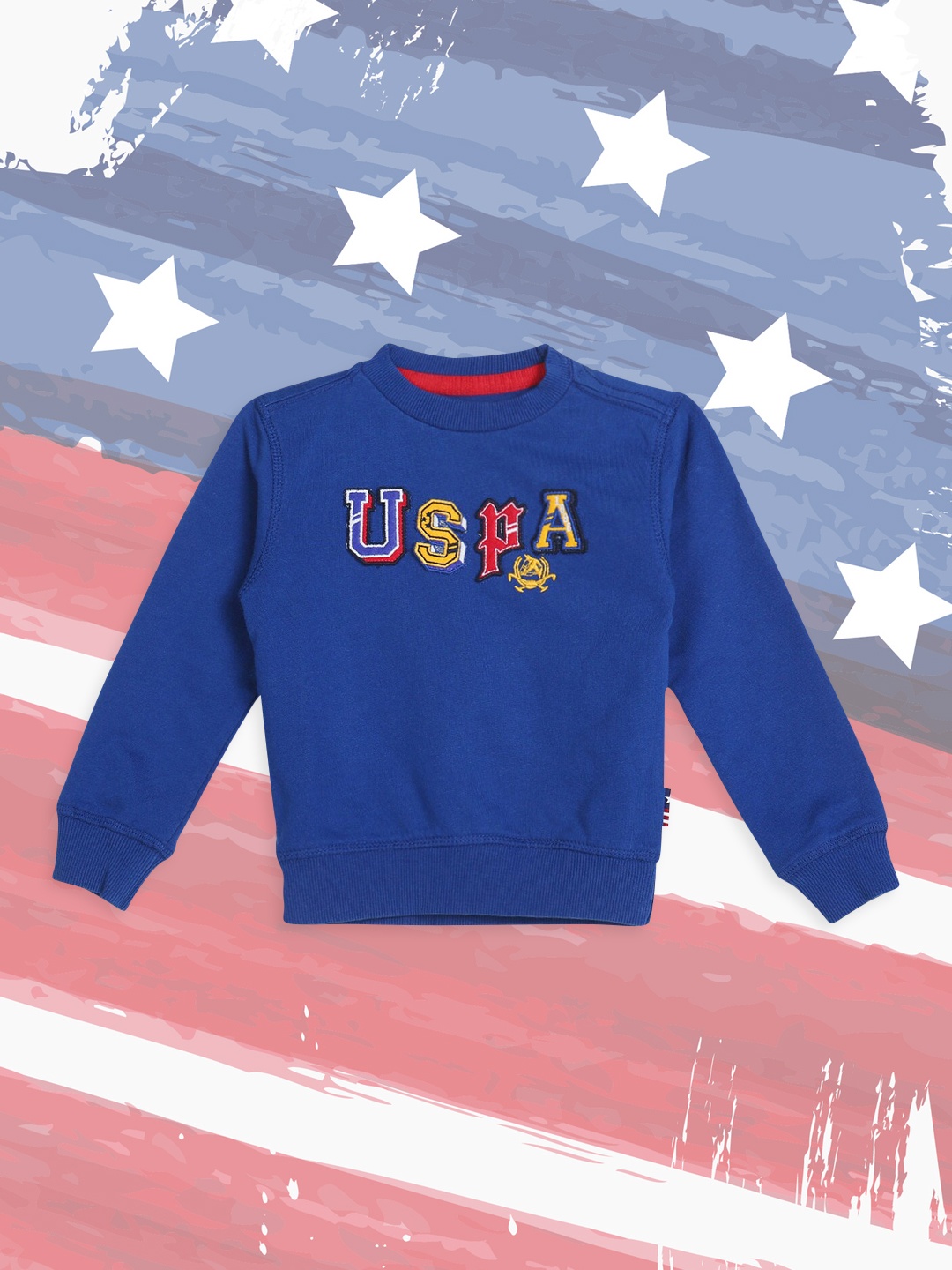 

U.S. Polo Assn. Kids Boys Blue Logo Printed Sweatshirt