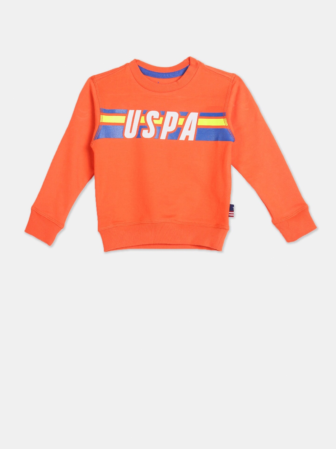 

U.S. Polo Assn. Kids Boys Orange Printed Sweatshirt