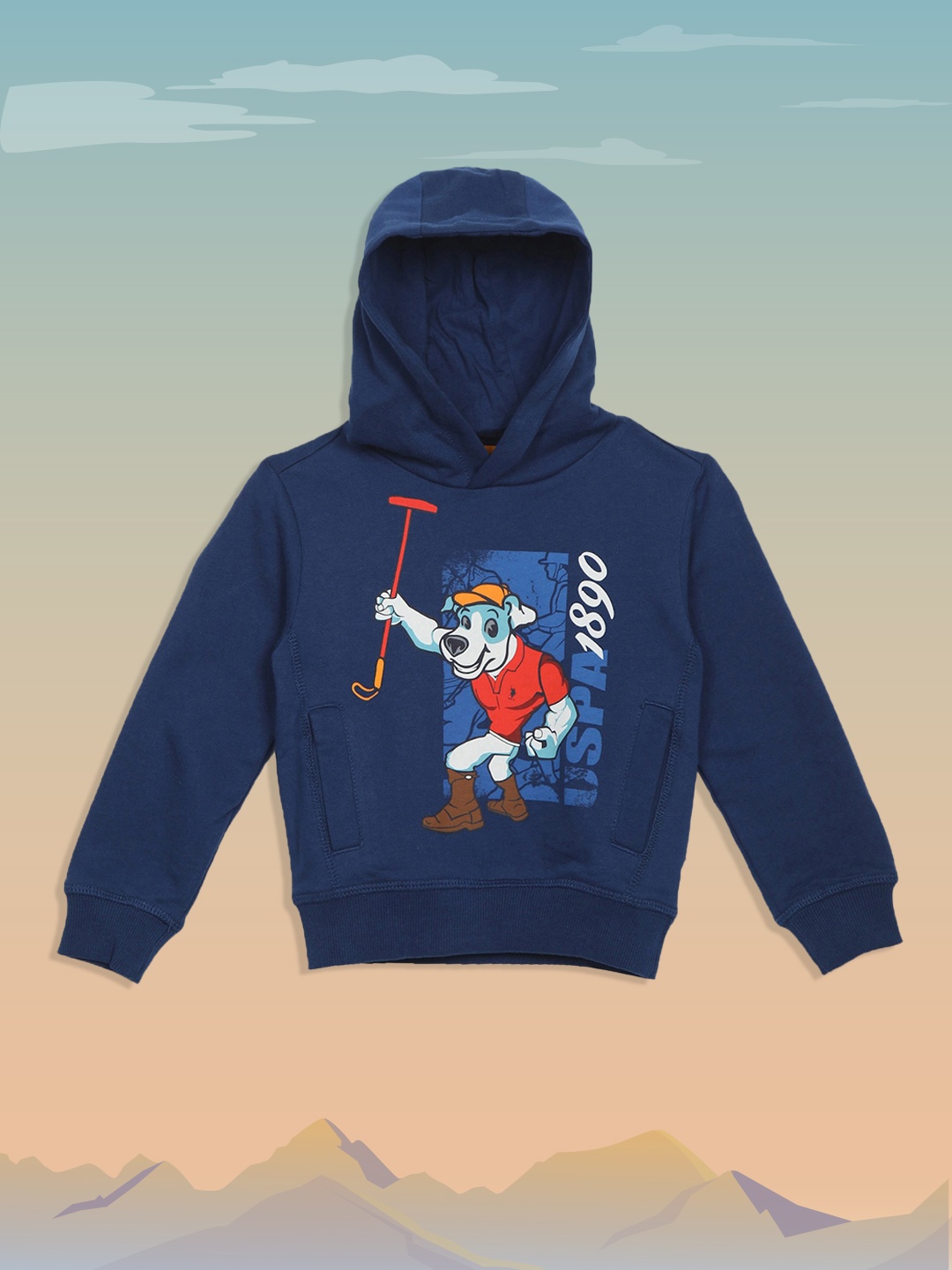 

U.S. Polo Assn. Kids Boys Blue Printed Sweatshirt
