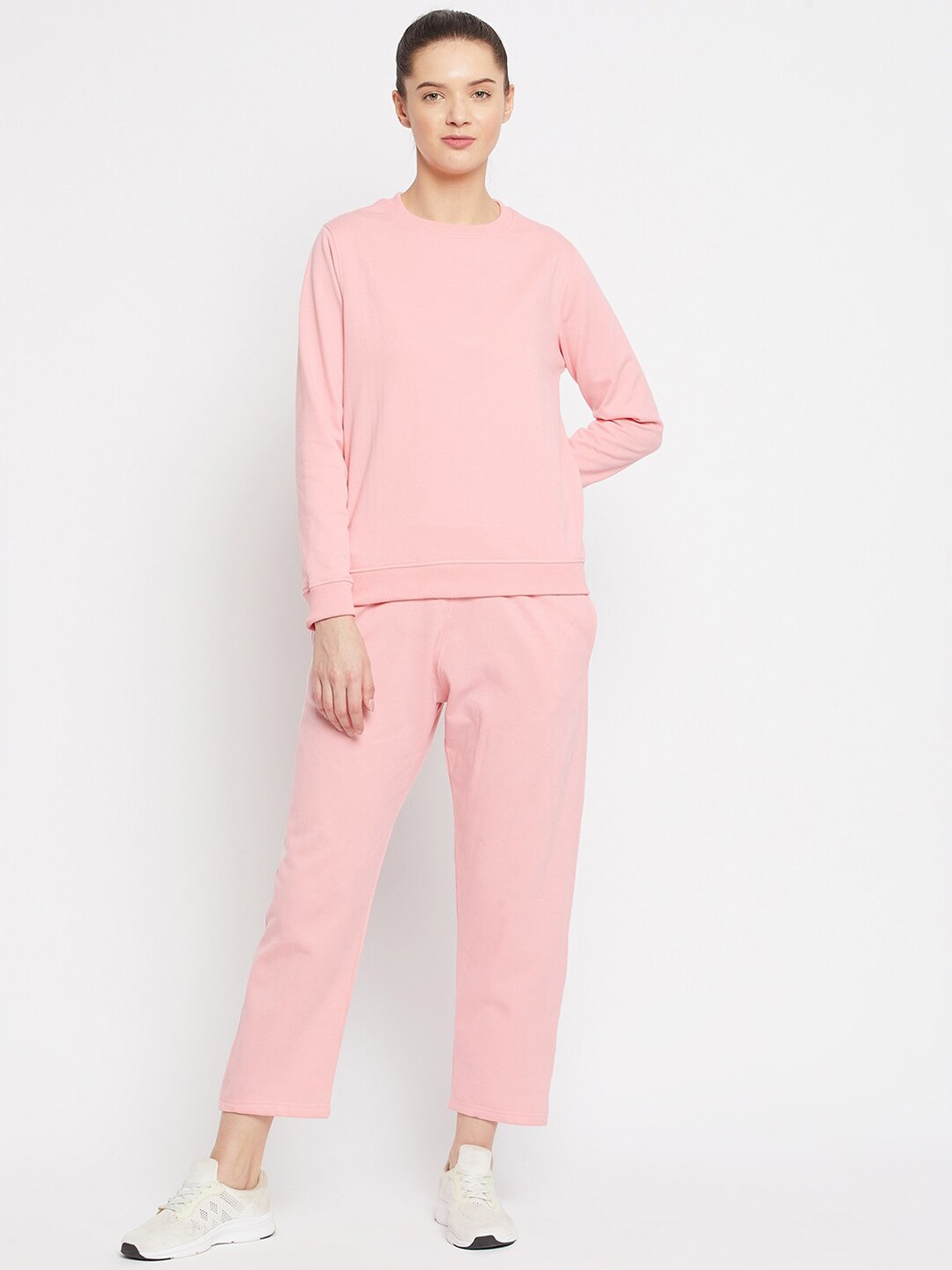 

FRENCH FLEXIOUS Women Pink Solid Track Suit