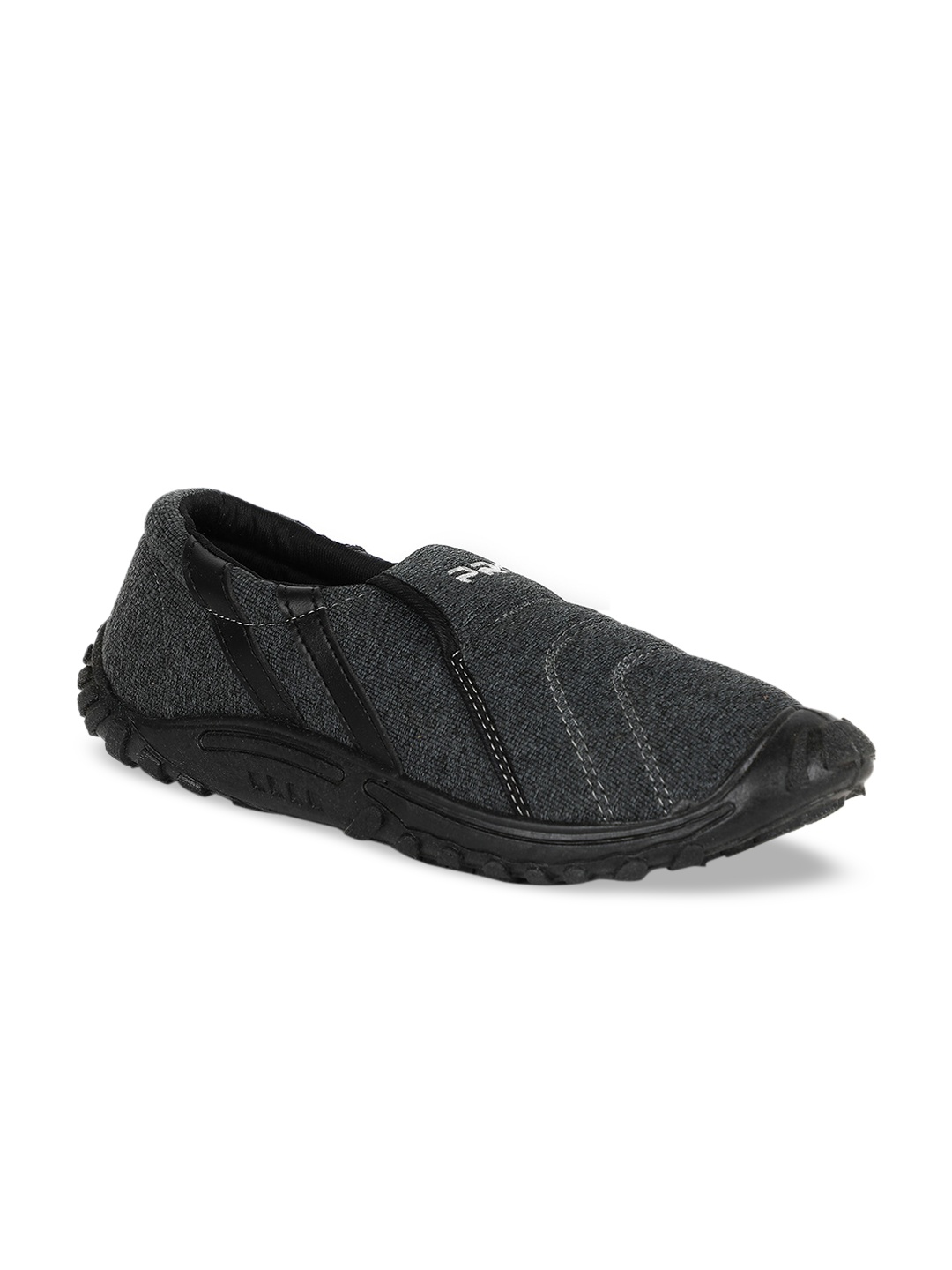 

Khadims Men Black Slip-On Sneakers