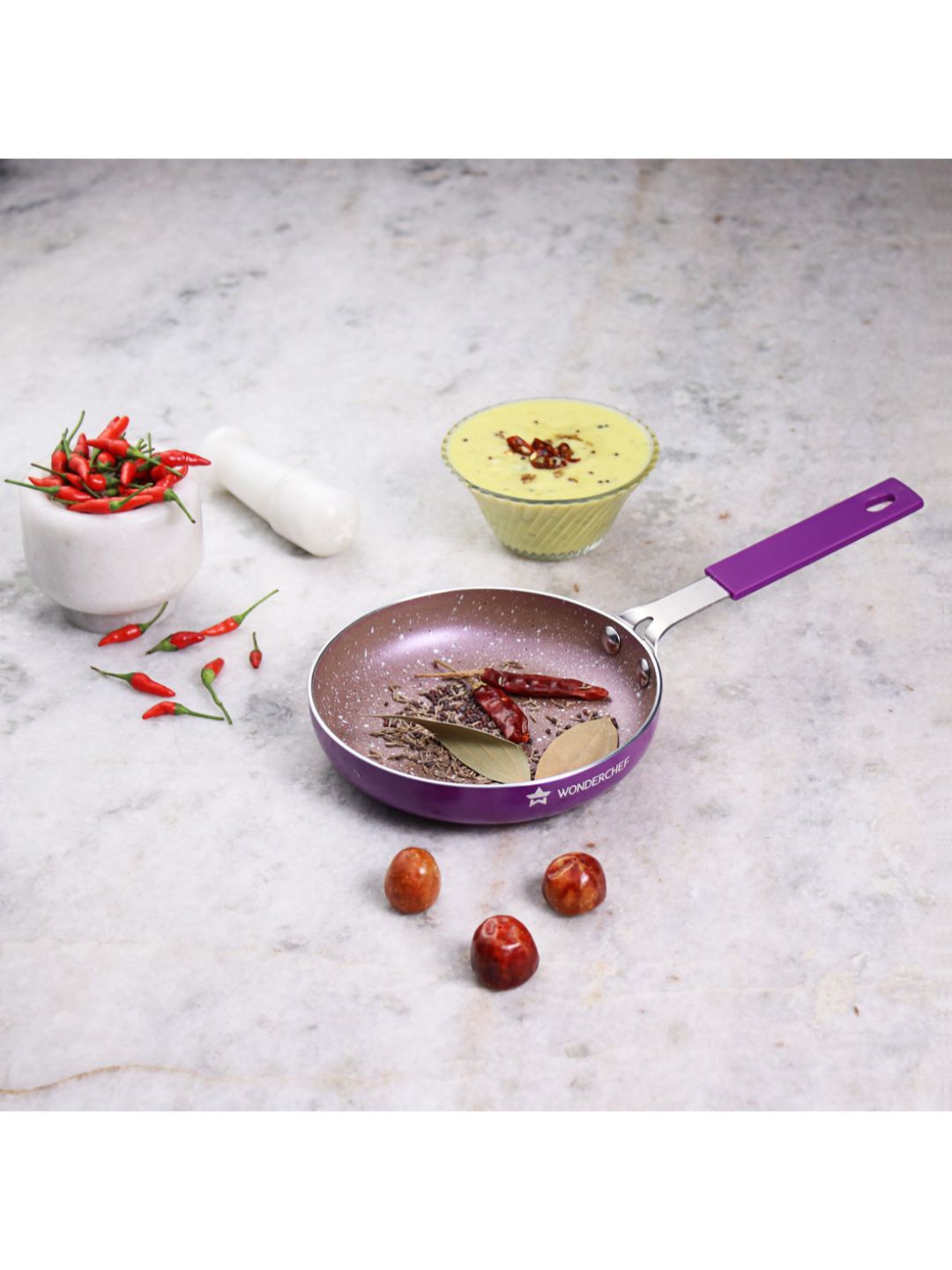

Wonderchef Purple Royal Aluminium Mini Fry Pan-14cm