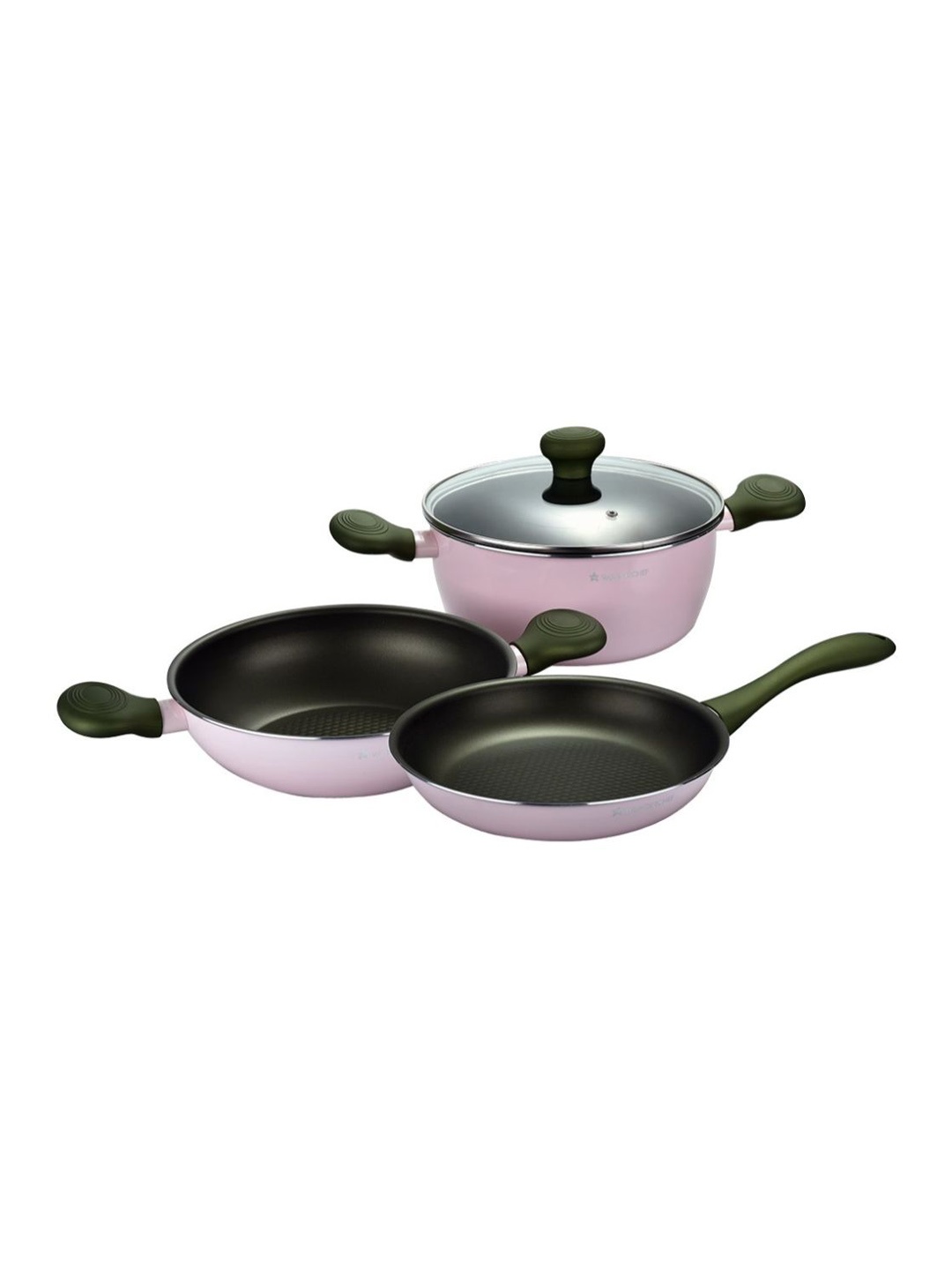 

Wonderchef Set Of 3 Purple Solid Olivia Spring Season Cookware Set