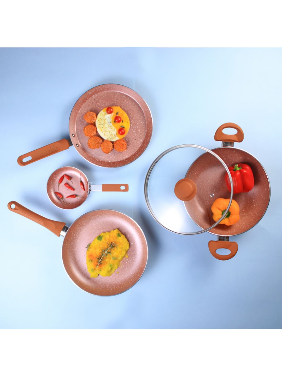 

Wonderchef Red Aluminium Cookware Set-5Pieces