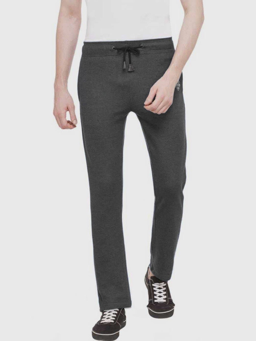 

Status Quo Men Charcoal Grey Solid Track Pants