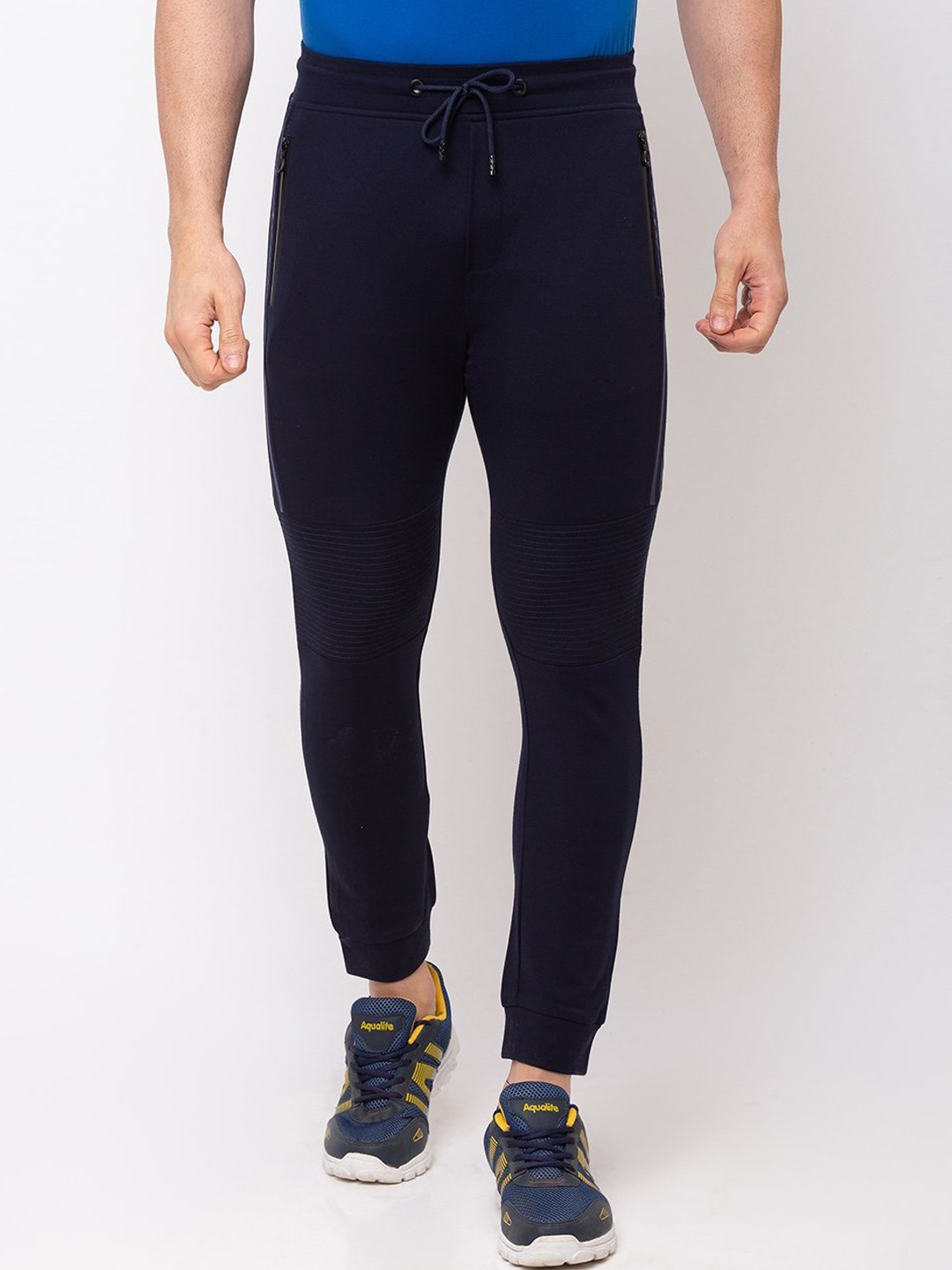 

Status Quo Men Navy Blue Solid Joggers