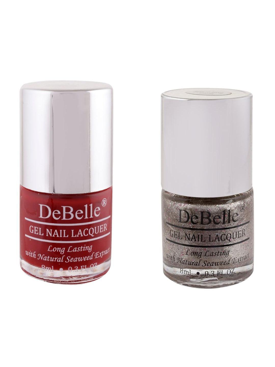 

DeBelle Set of 2 Gel Nail Polish - Moulin Rouge & Sparkling Dust - 8ml Each, Red
