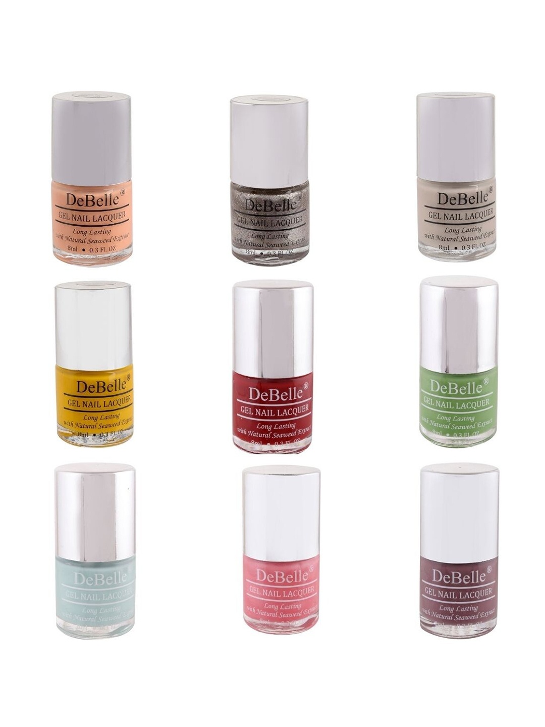 

DeBelle Set Of 9 Nail Polish - 8ml Each, Multi