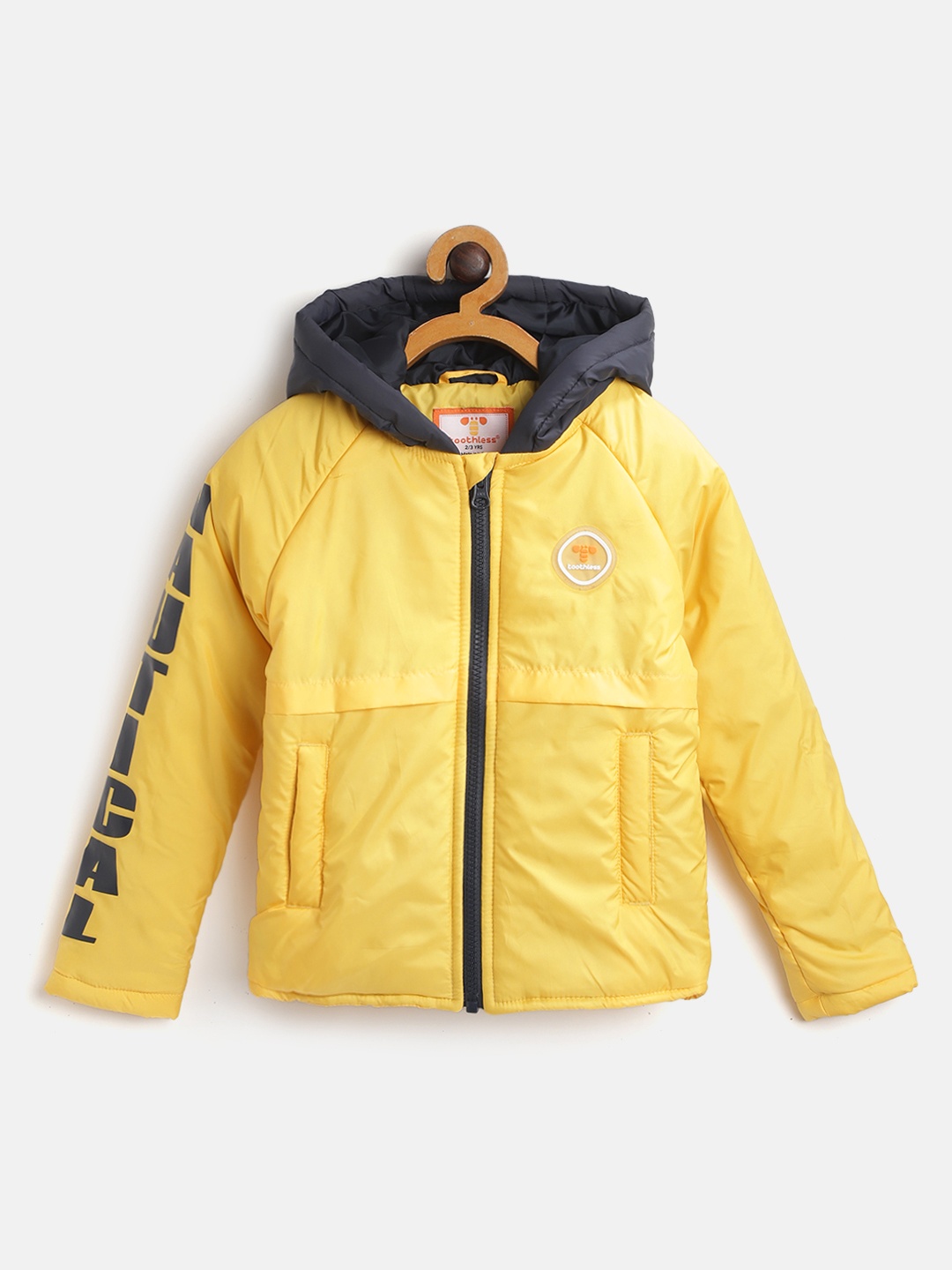 

toothless Boys Yellow Hooded Padded Jacket