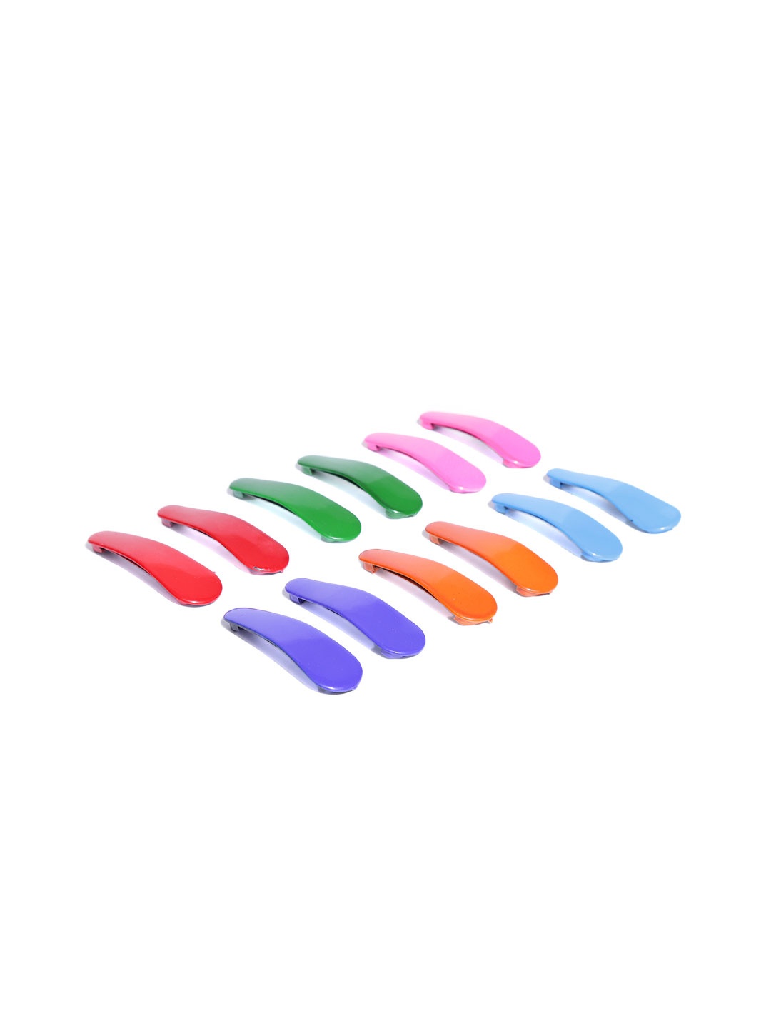 

CHANDERKASH Women Set of 12 Multicoloured Solid Tic Tac Hair Clips, Multi