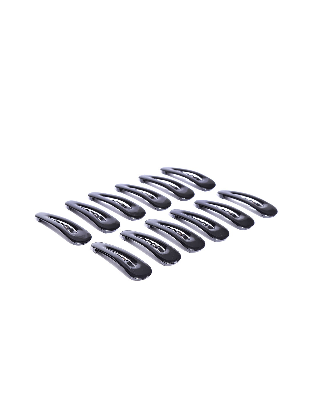 

CHANDERKASH Women Set of 12 Black Solid Tic Tac Hair Clips