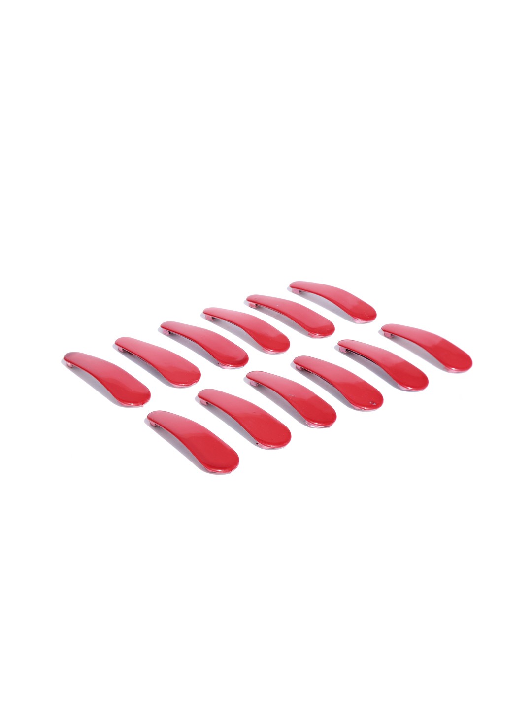 

CHANDERKASH Women Set of 12 Red Solid Tic Tac Hair Clips