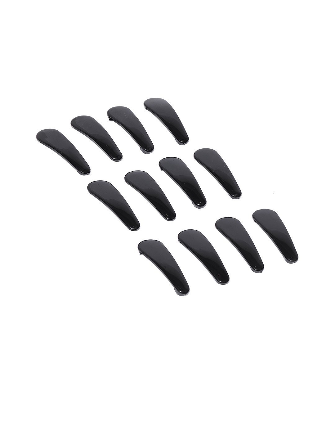

CHANDERKASH Women Set of 12 Black Solid Tic Tac Hair Clips