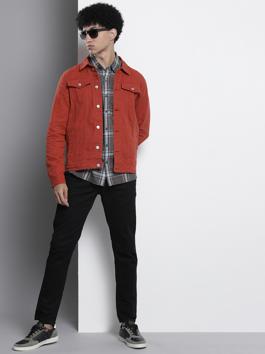 

The Indian Garage Co Men Lightweight Bomber Jacket, Rust