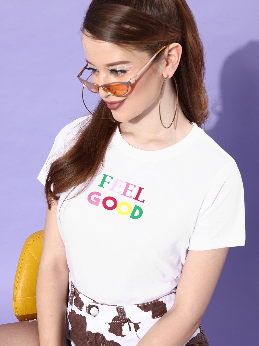 

Kook N Keech Women White Typography Joyful Conversation T-Shirt