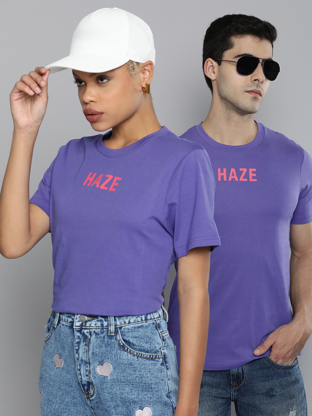 

Kook N Keech Unisex Purple Typography Printed Pure Cotton T-shirt