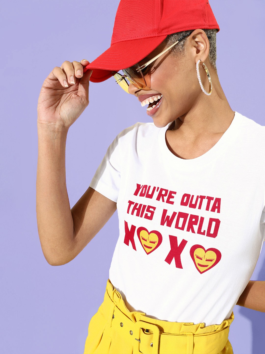 

Kook N Keech Marvel Women White Typography Printed Pure Cotton T-shirt