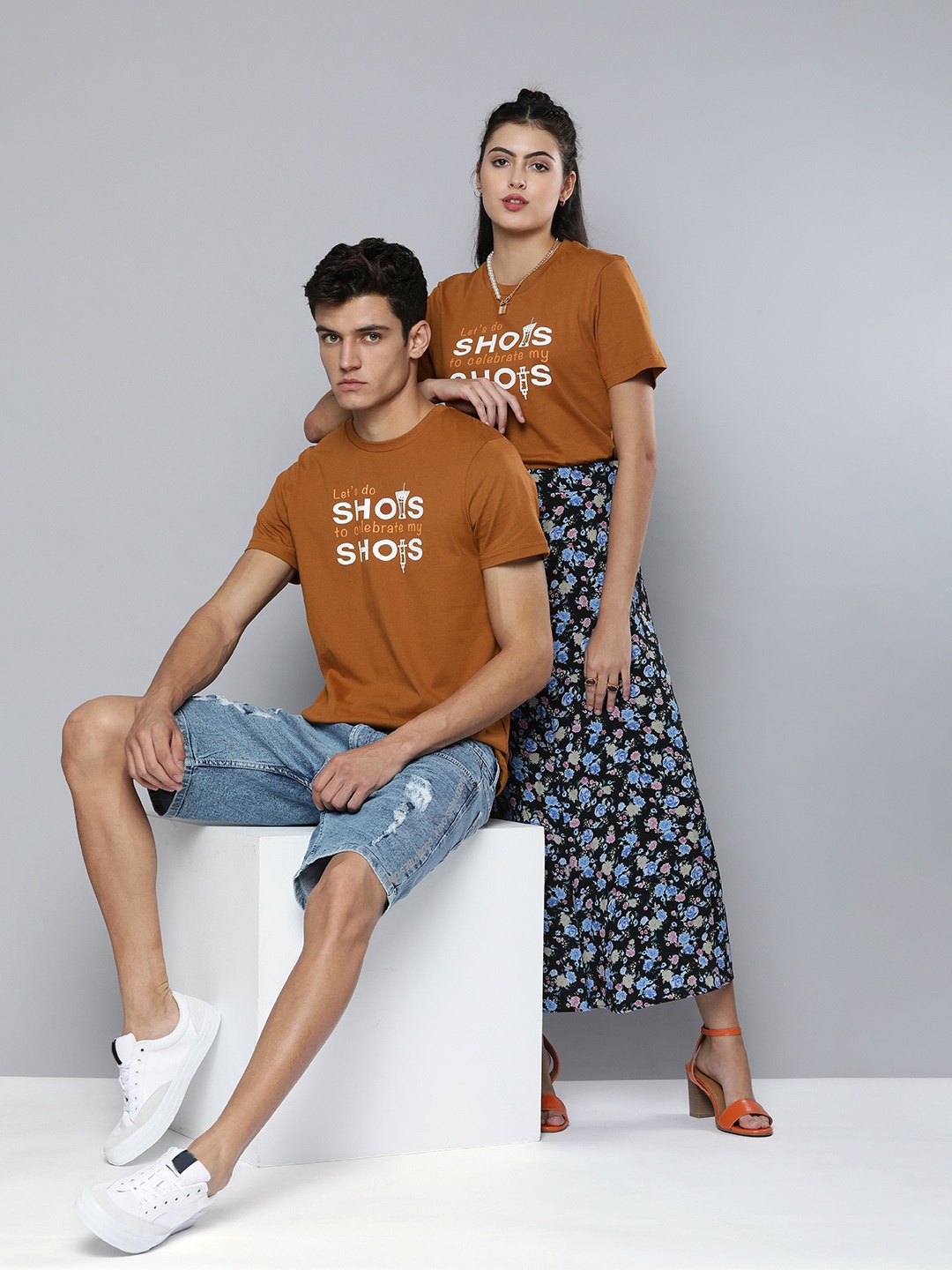 

Kook N Keech Unisex Brown Vaccination Drive Printed Pure Cotton T-shirt