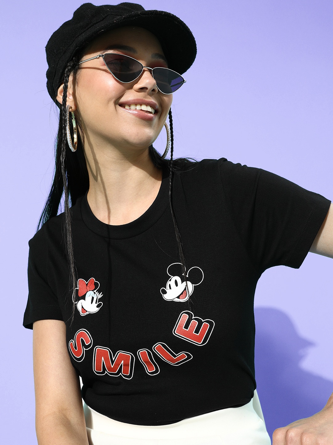 

Kook N Keech Disney Women Stylish Black Humour and Comic Tshirt