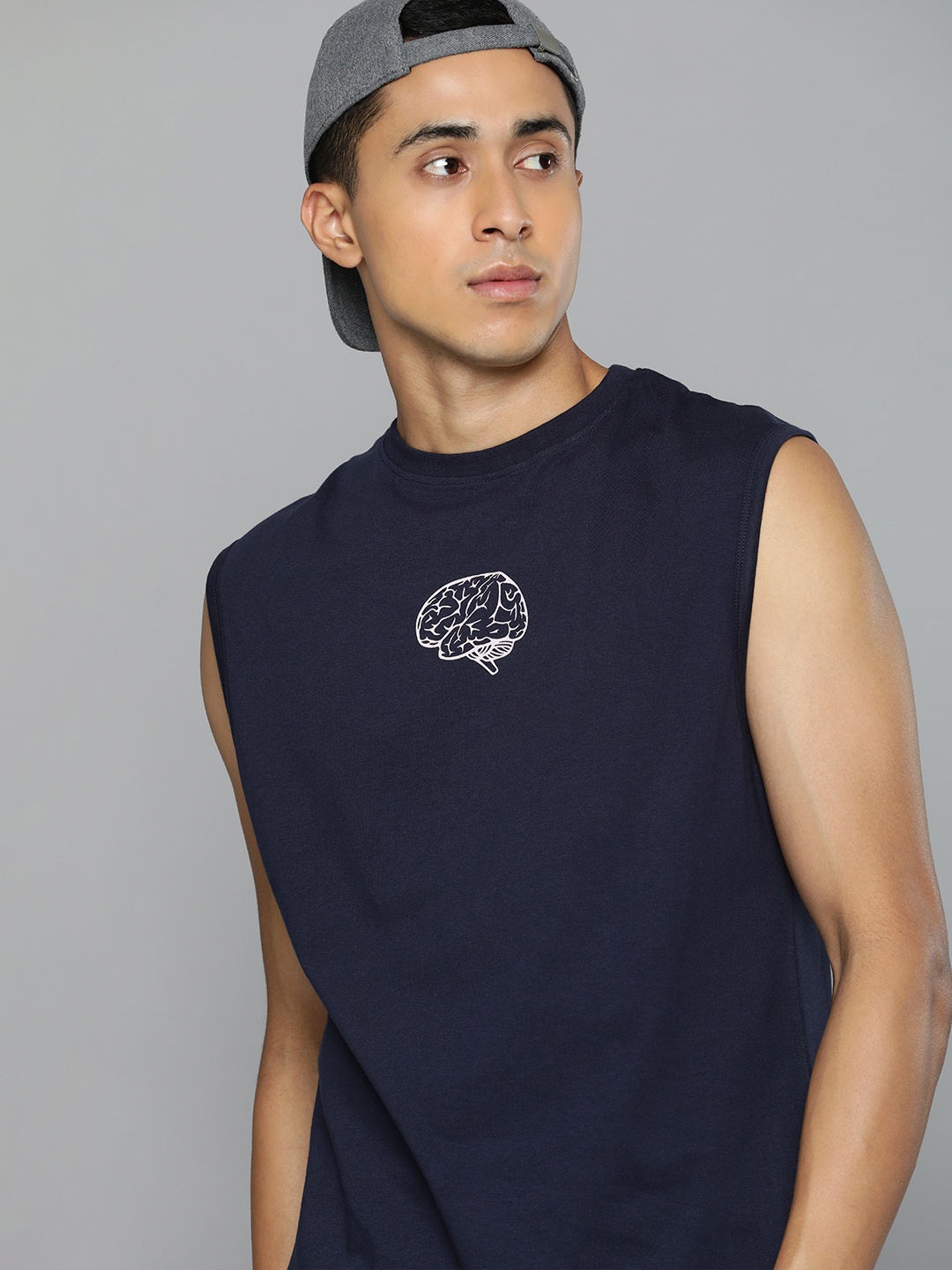 

Kook N Keech Men Navy Blue T-shirt with Printed Detailing