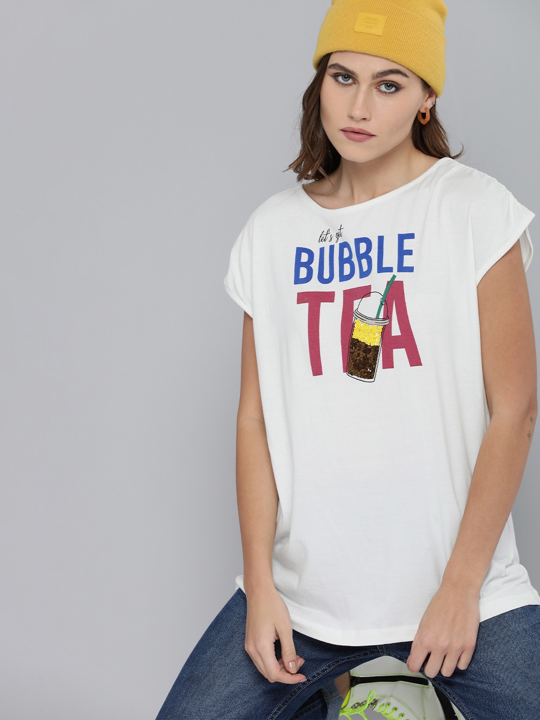 

Kook N Keech White & Multicoloured Printed Casual Top