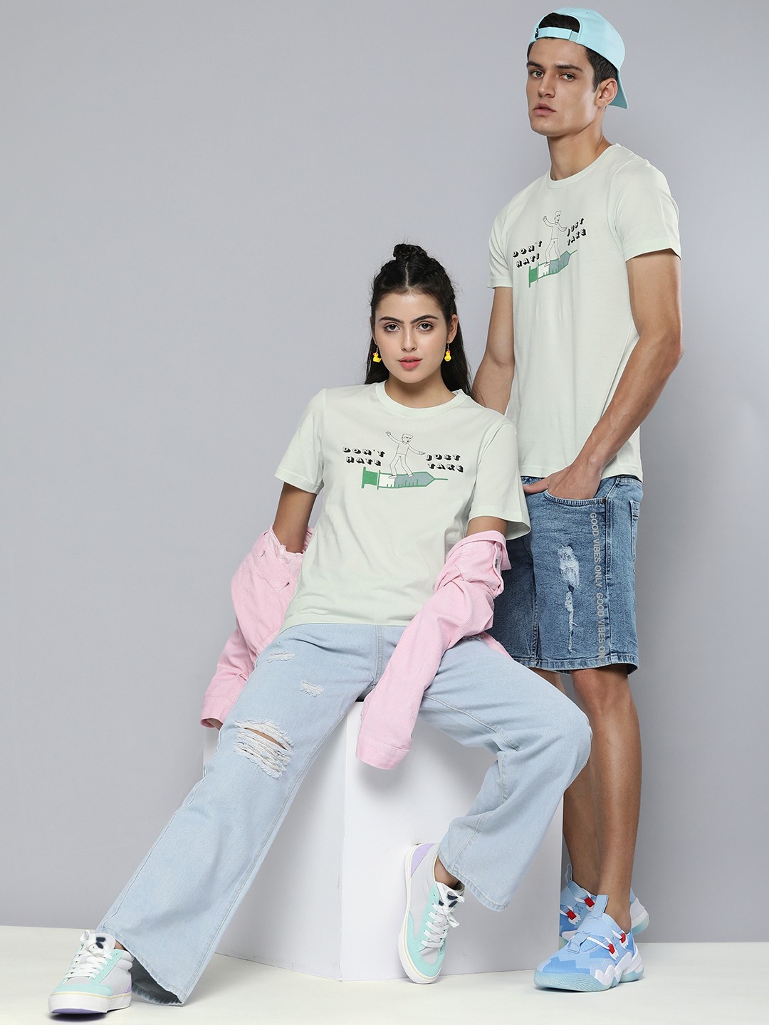 

Kook N Keech Unisex Green Vaccination Drive Printed Pure Cotton T-shirt