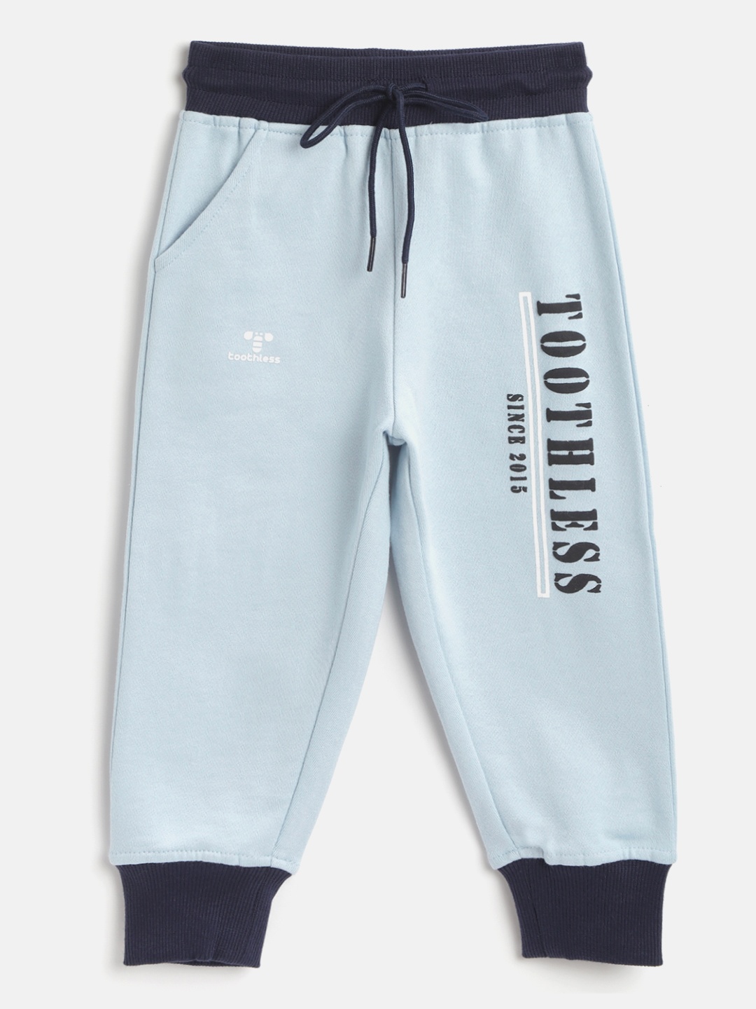 

toothless Boys Blue Cotton Printed Joggers