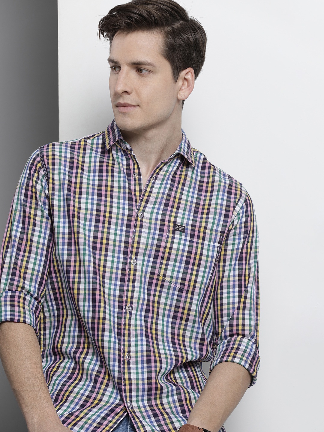 

The Indian Garage Co Men Multicoloured Checked Casual Shirt, Multi