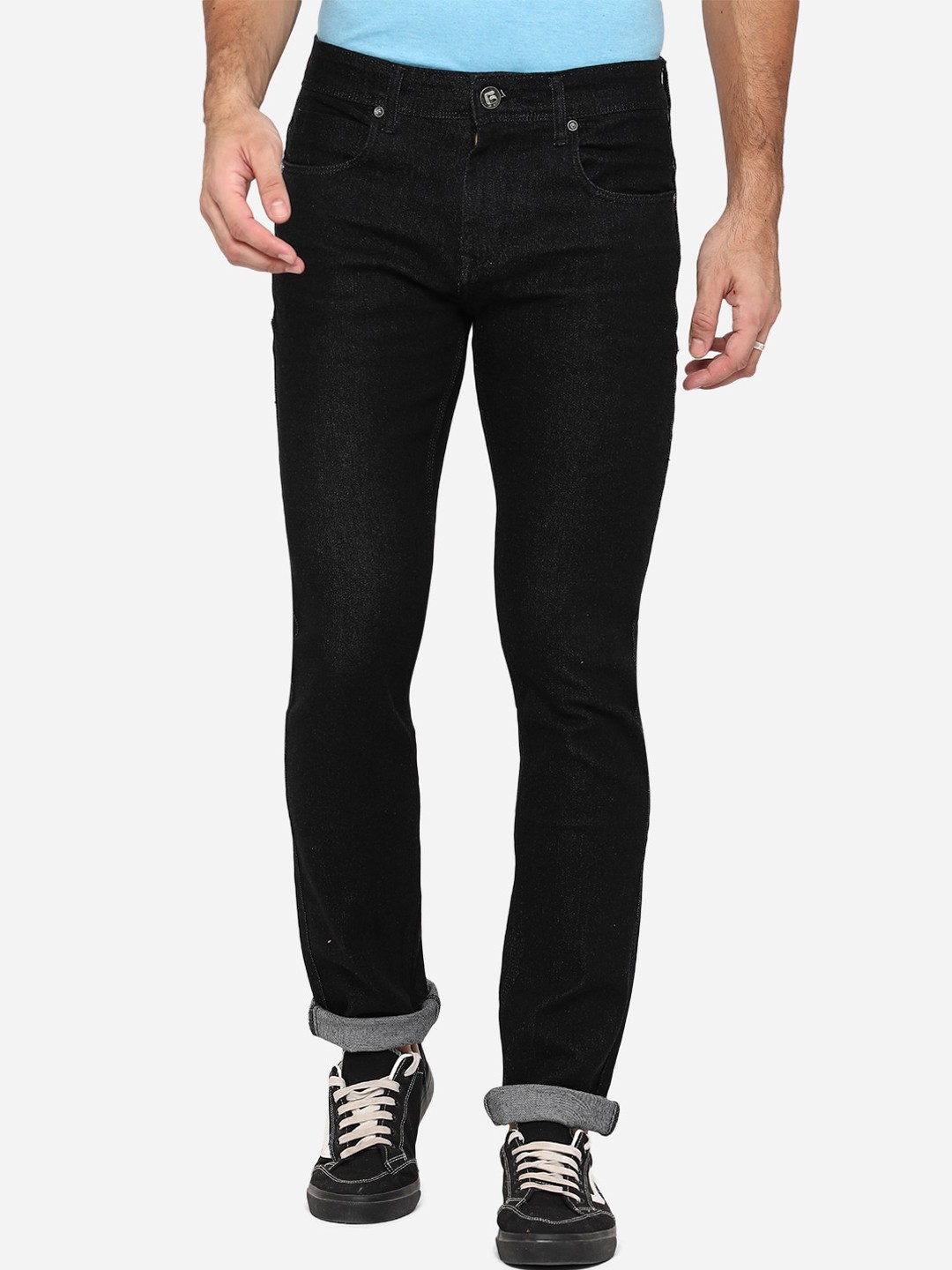 

Greenfibre Men Black Slim Fit Cotton Stretchable Jeans