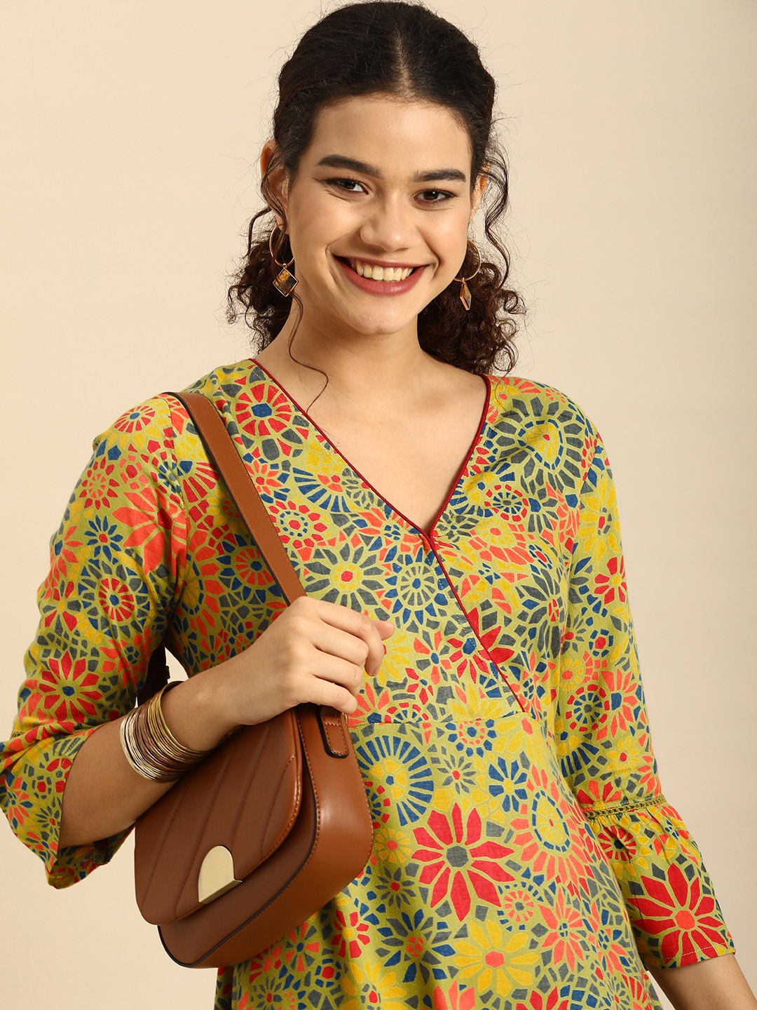 

Anouk Multicoloured Floral A-Line Dress, Multi