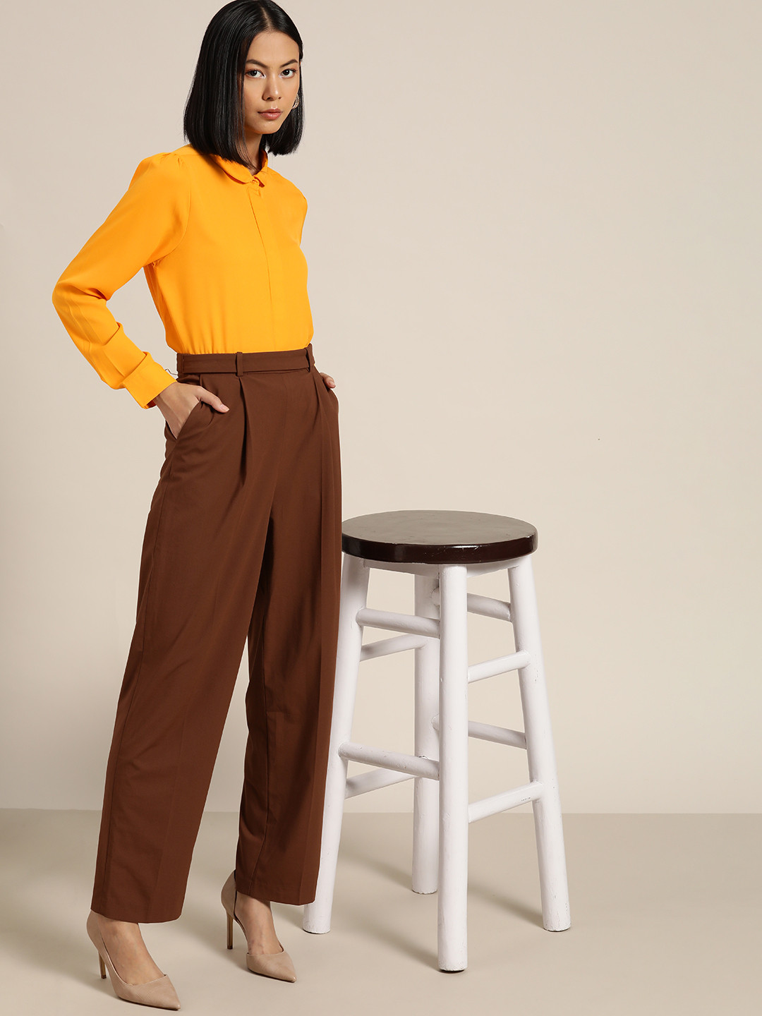 

her by invictus Women Yellow Casual Shirt