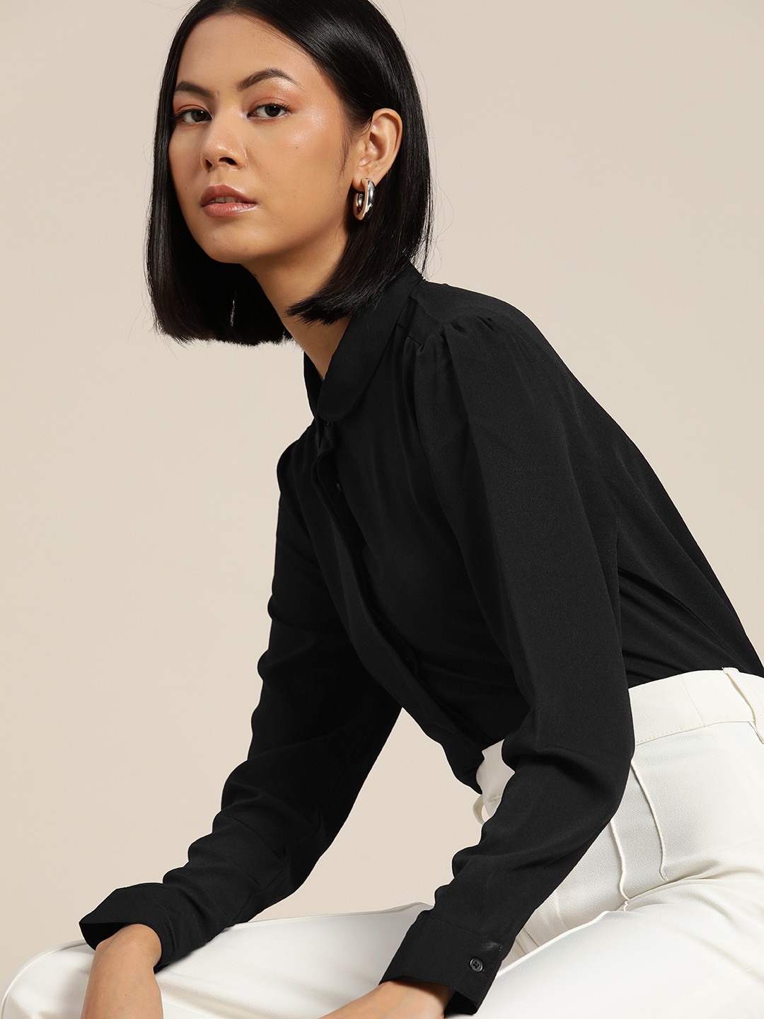

her by invictus Women Black Casual Shirt