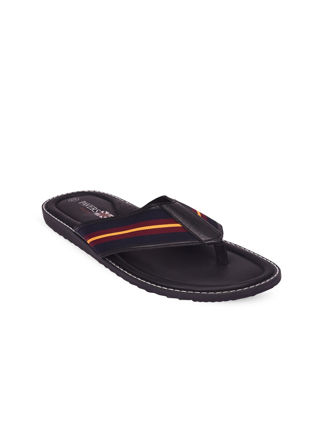 

Pavers England Men Black & Maroon Thong Flip-Flops