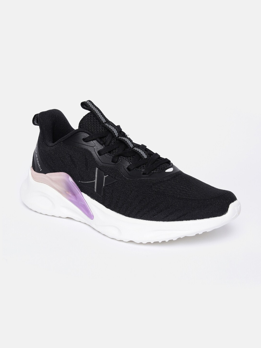 

Xtep Women Black Textile Running Non-Marking Shoes