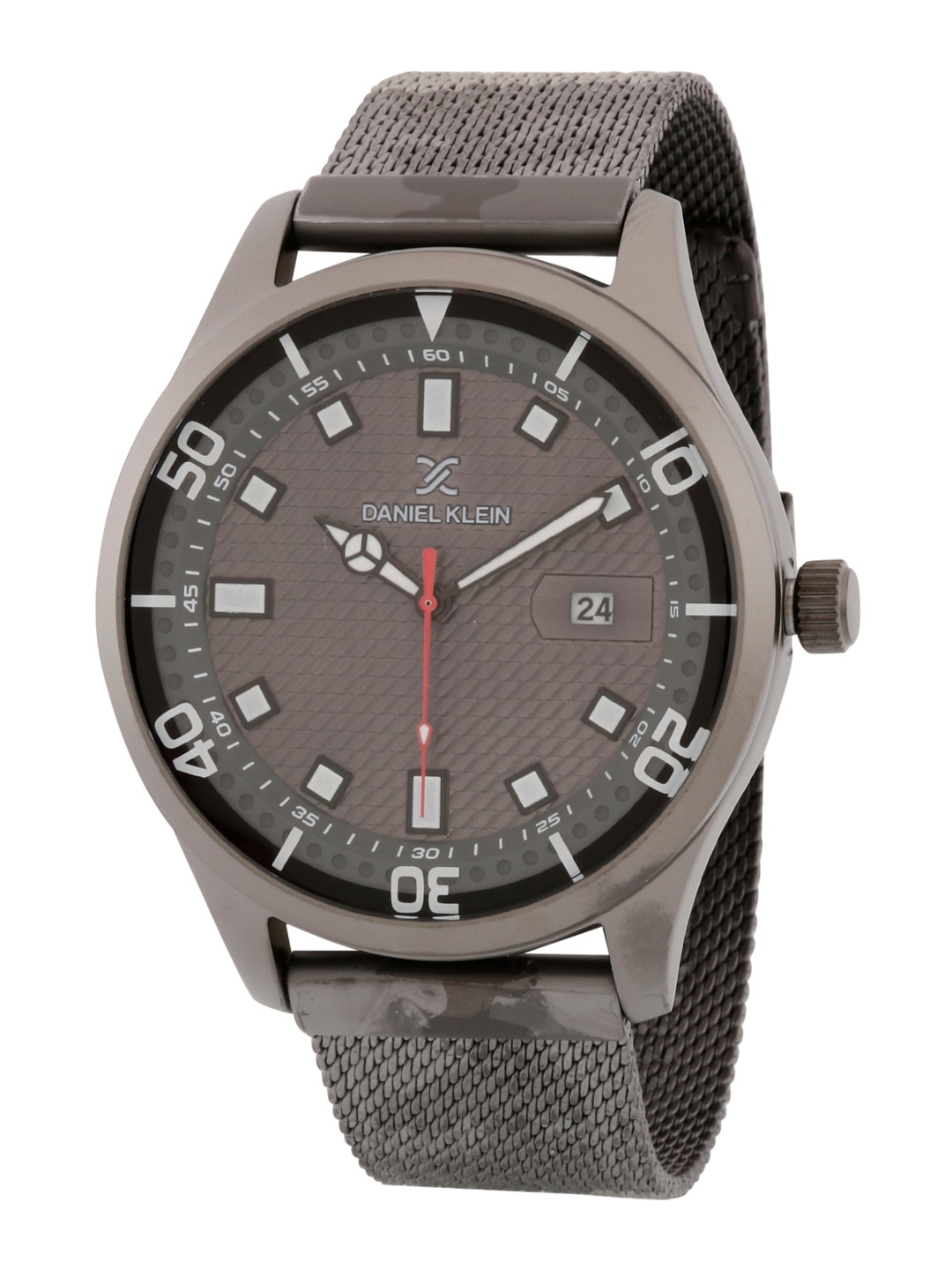 

Daniel Klein Men Black Dial & Gunmetal Toned Stainless Steel Straps Analogue Watch