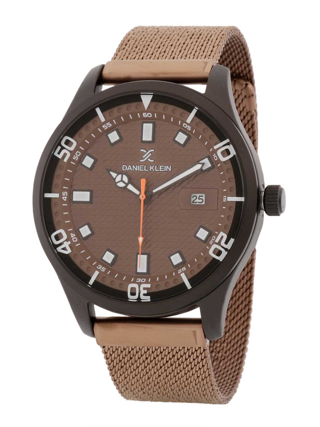 

Daniel Klein Men Brown Dial & Stainless Steel Straps Analogue Watch DK.1.12610-4