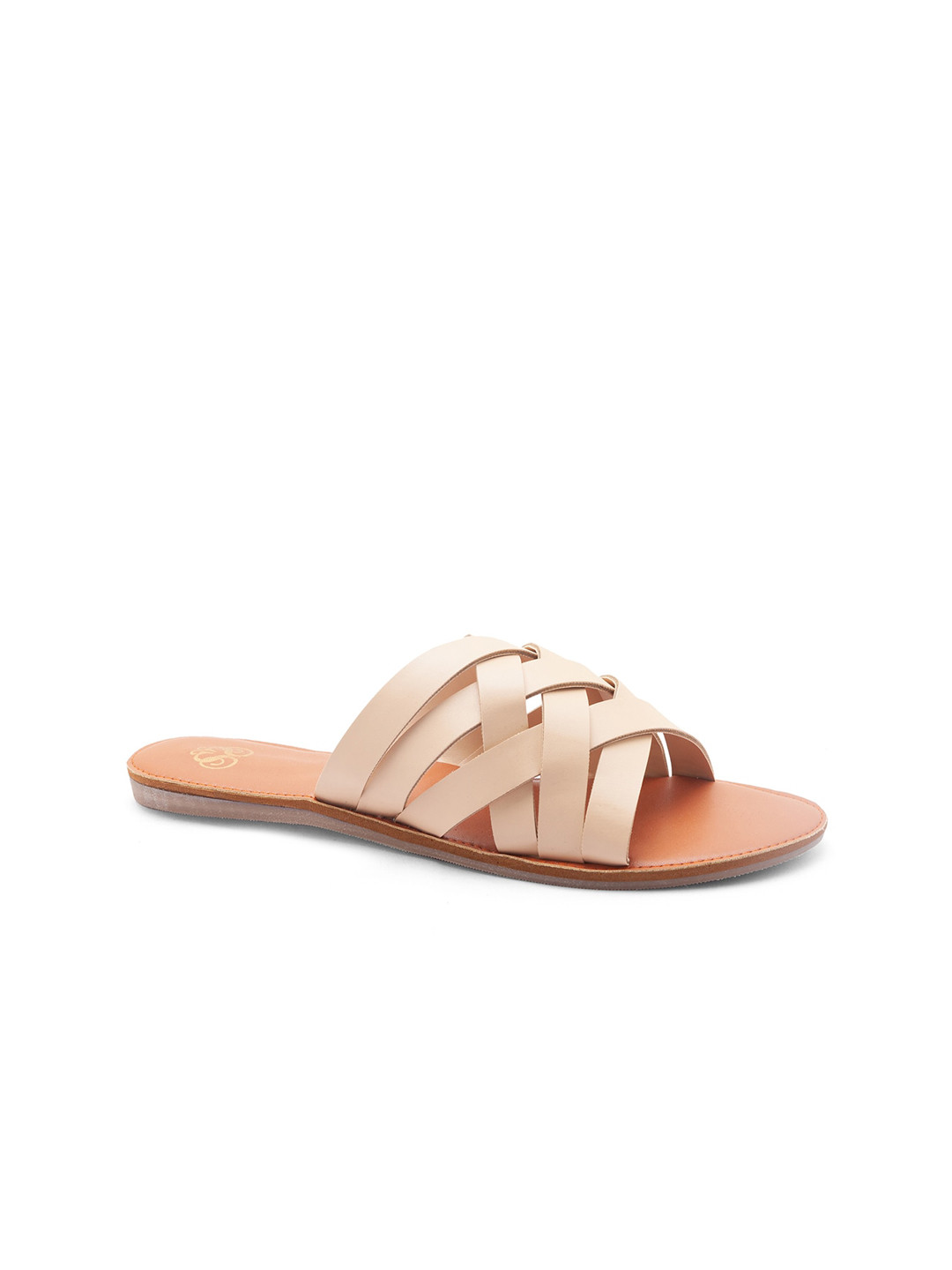 

Sole To Soul Women Beige Open Toe Flats