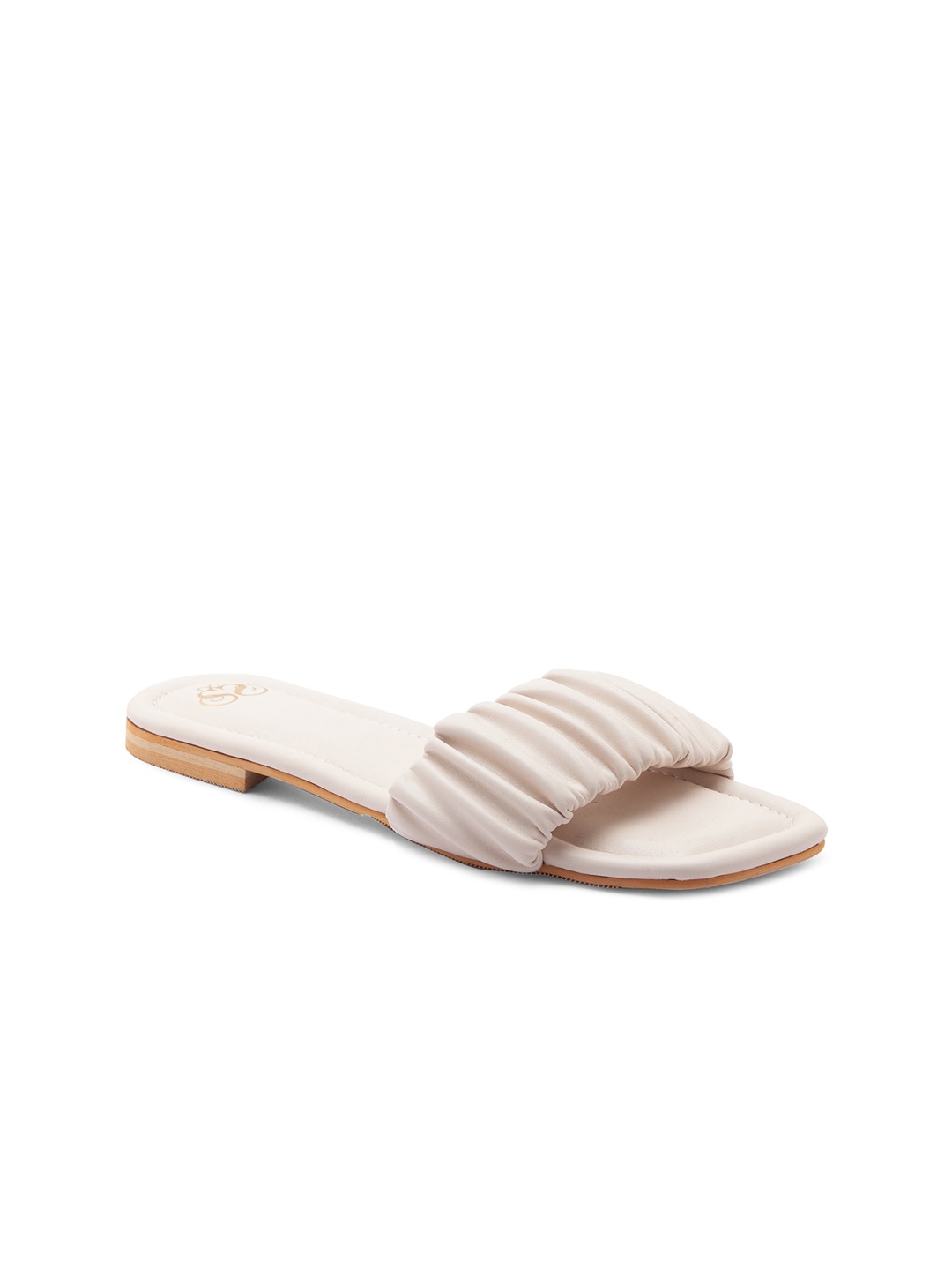 

Sole To Soul Women Beige Open Toe Flats