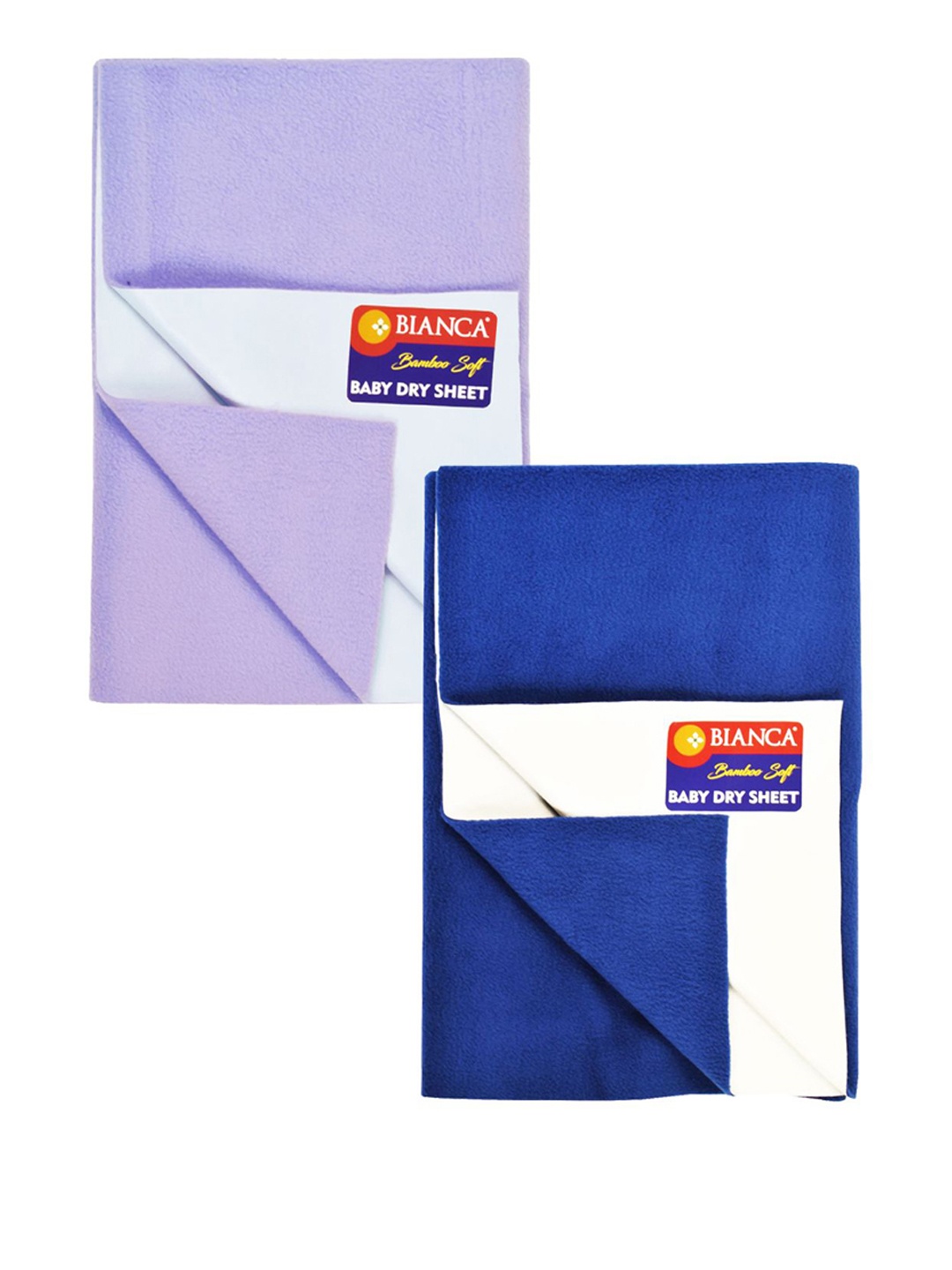 

BIANCA Kids Blue & Purple 2pc Waterproof & Breathable Bamboo Dry Sheet &Mattress Protector