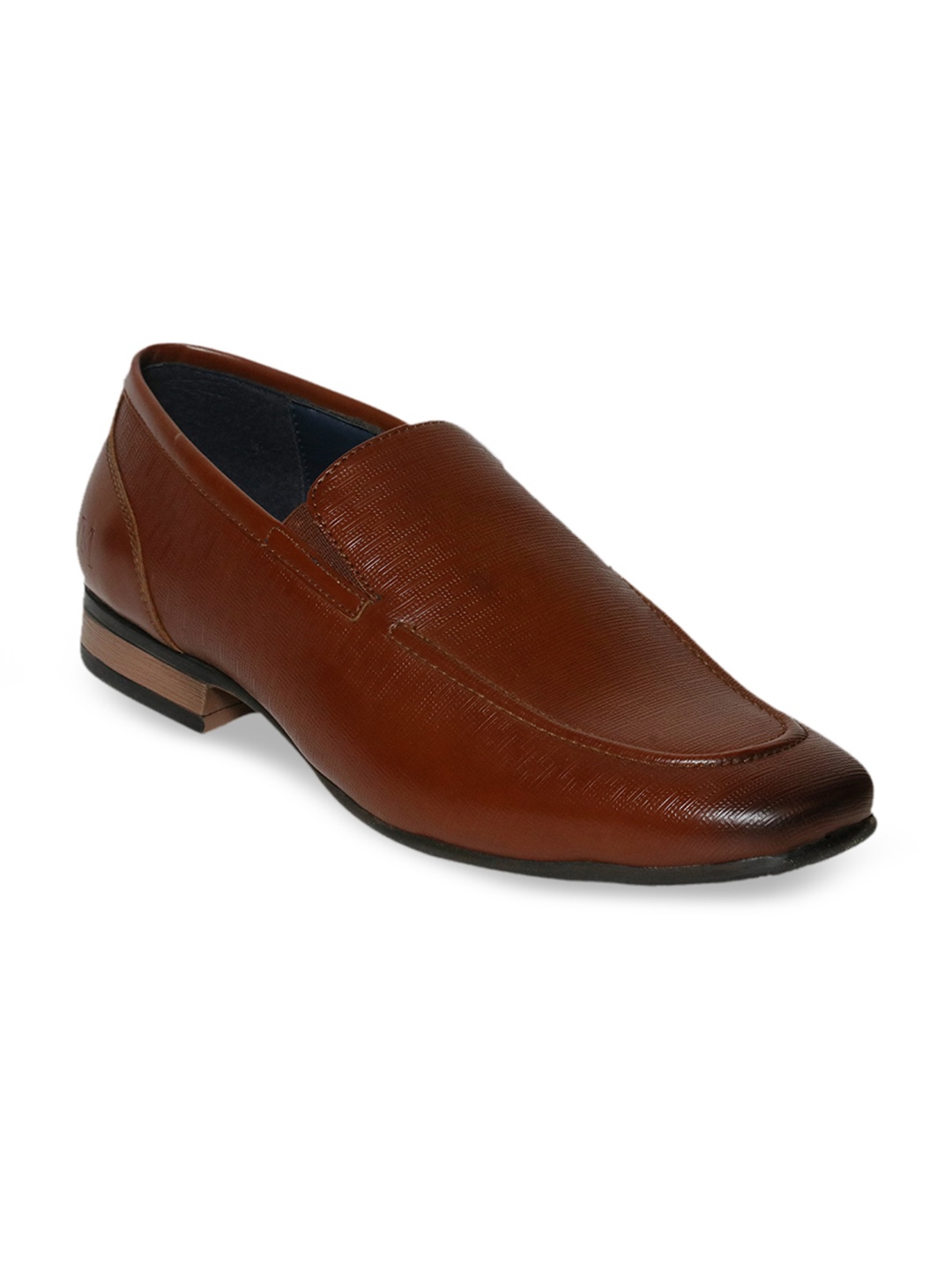 

MICHAEL ANGELO Men Tan Brown Solid Slip on Formal Shoes