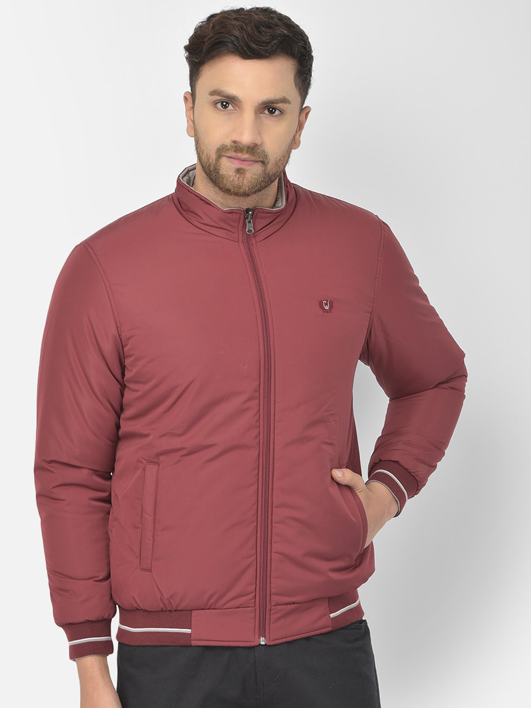 

COBB Men Red Lightweight Bomber Jacket