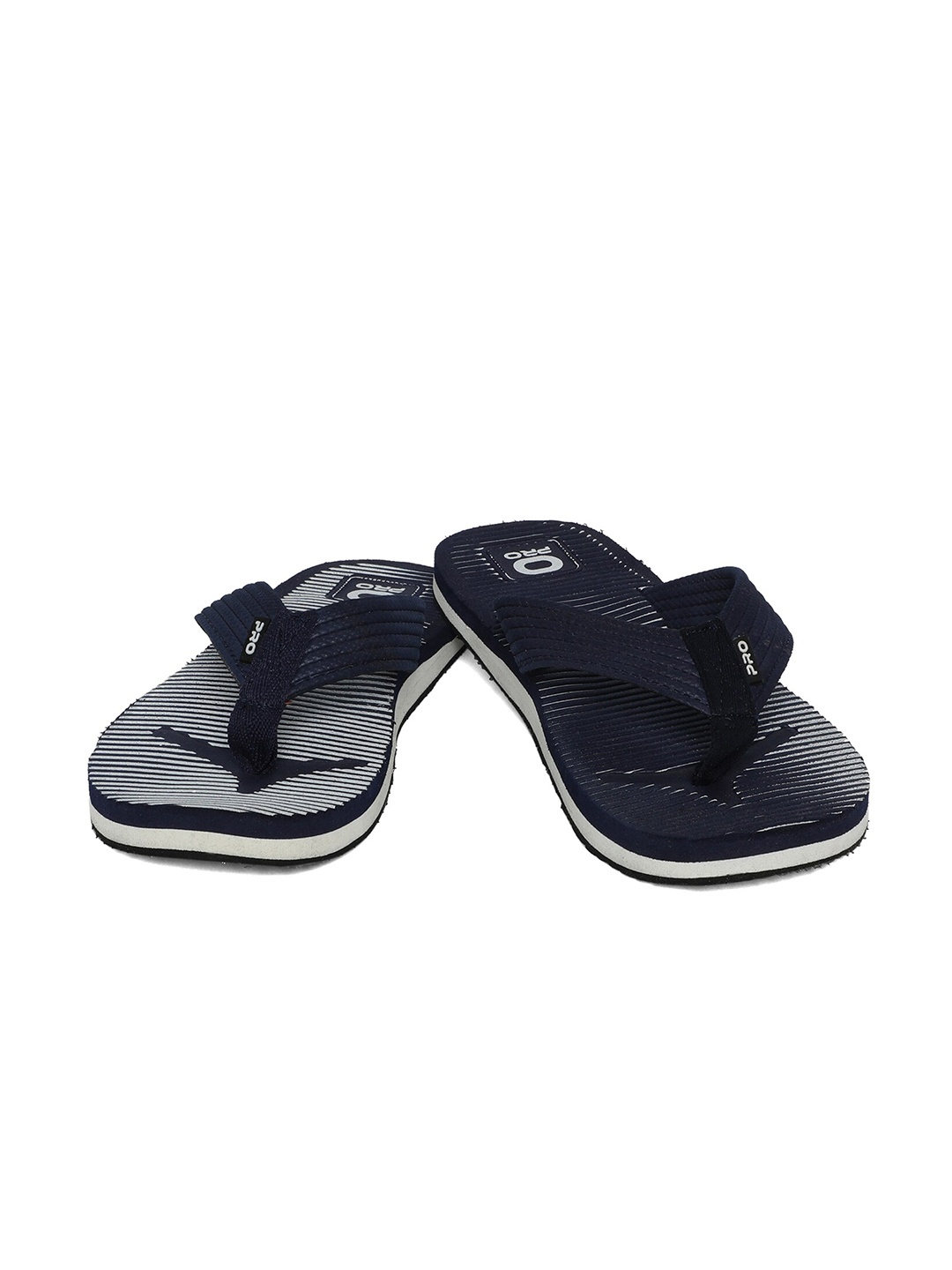 

Khadims Men Navy Blue & White Printed Rubber Thong Flip-Flops