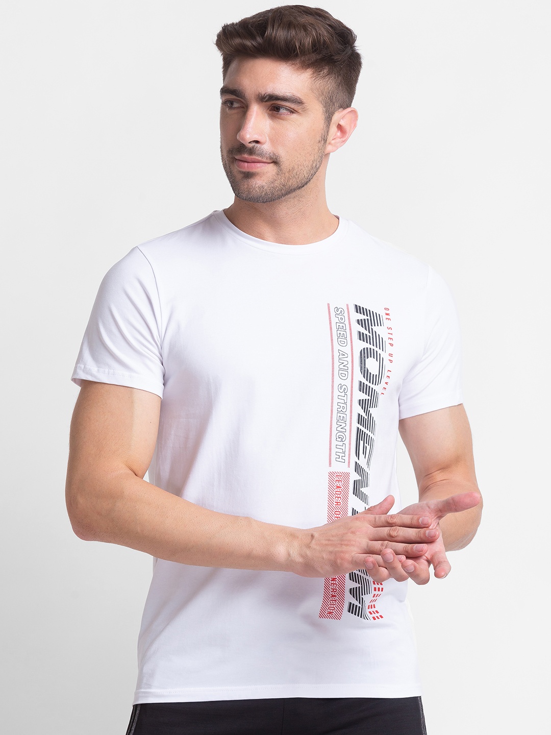 

Globus Men White Typography Printed T-shirt