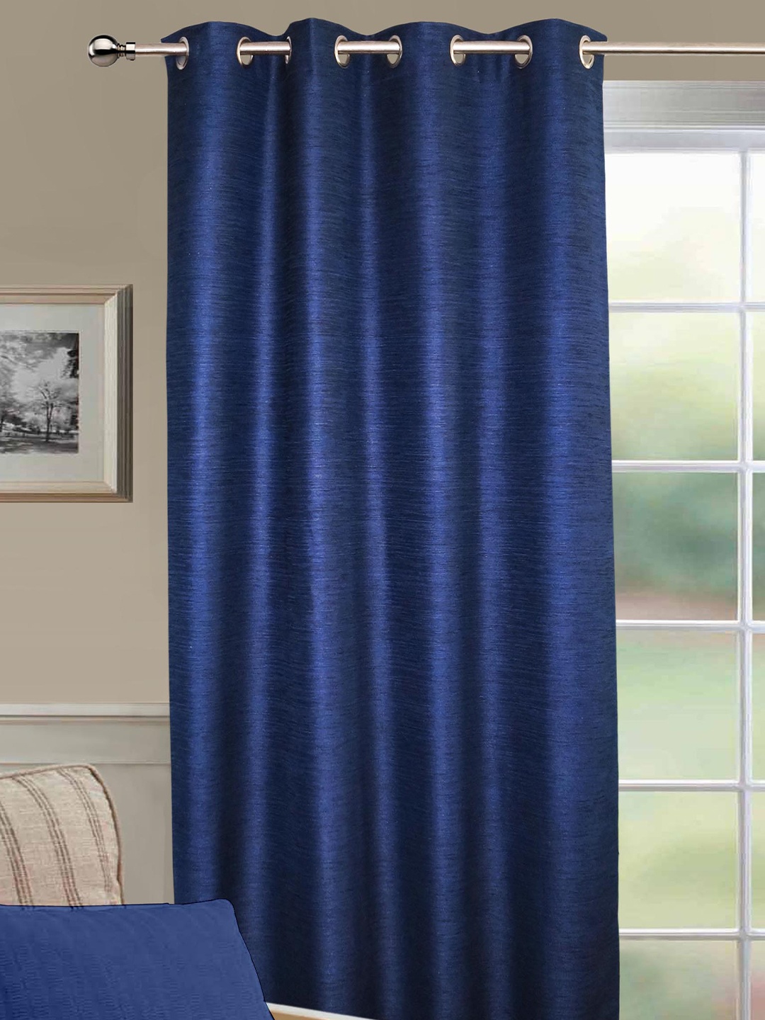 

Lushomes Navy Blue Door Curtain