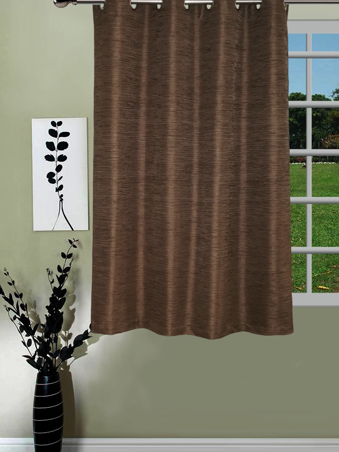 

Lushomes Brown Window Curtain