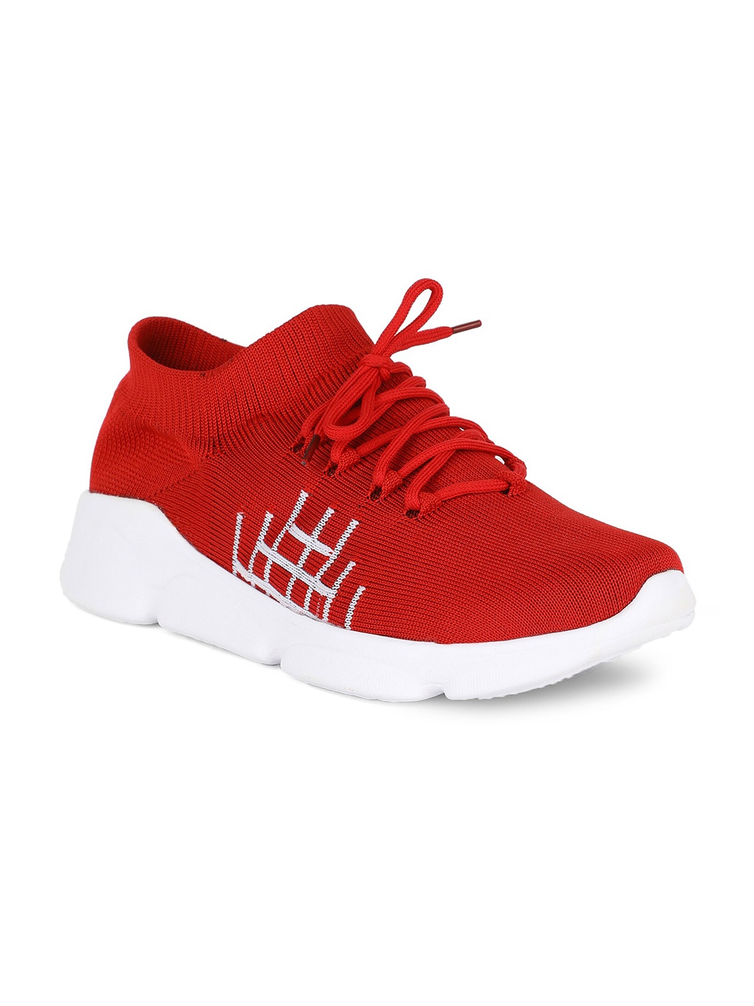 

Khadims Men Red Textile Walking Non-Marking Shoes