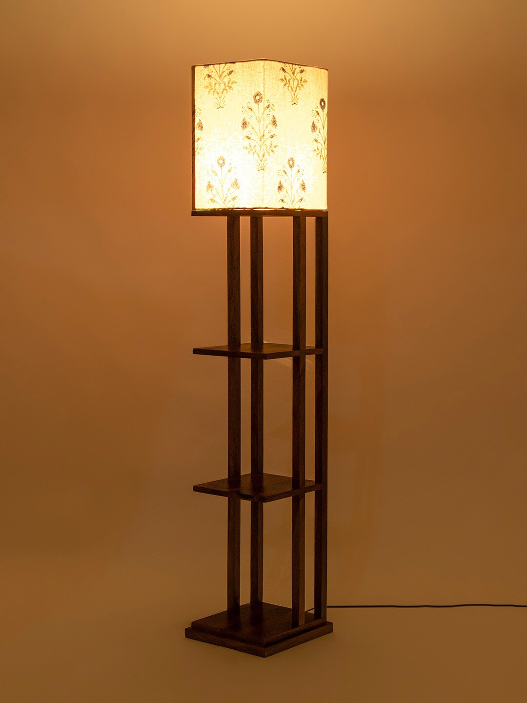 

Fabindia Brown & Pink 3 Tier Floor Lamp