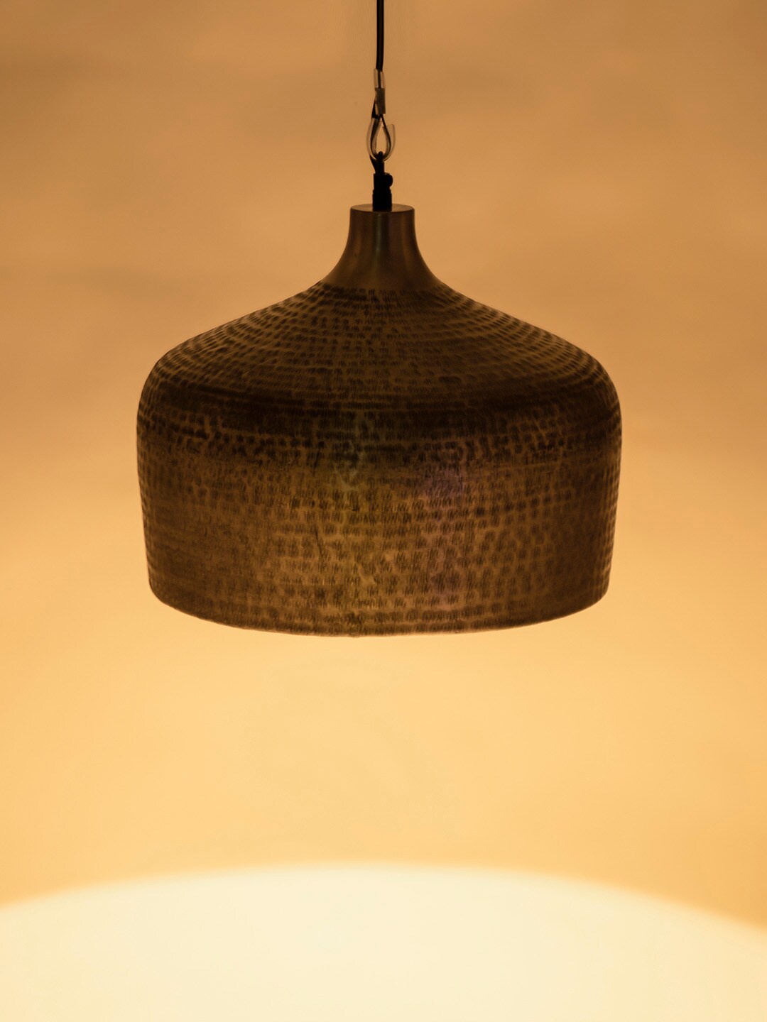 

Fabindia Gold-Toned Contemporary Pendant Metal Ceiling Lamp