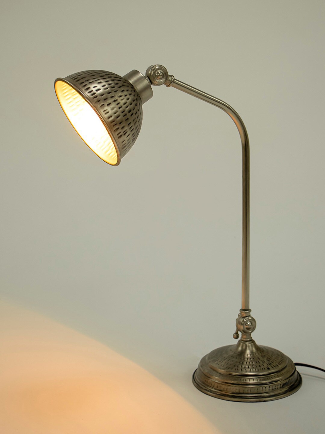 

Fabindia Silver-Toned Metal Study Table Lamp